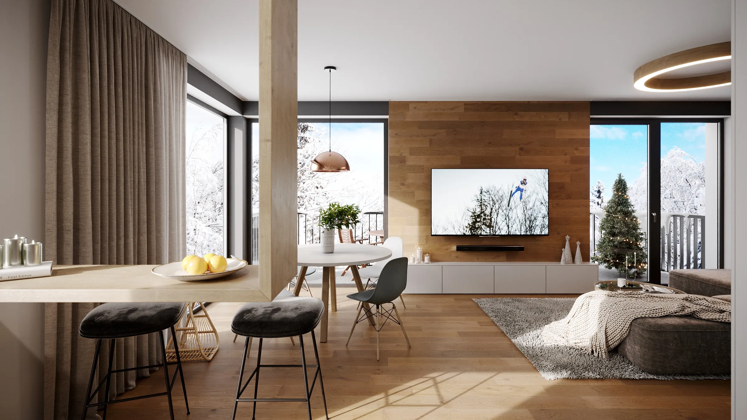 Vizualizace apartmánového domu nad Harrachovem