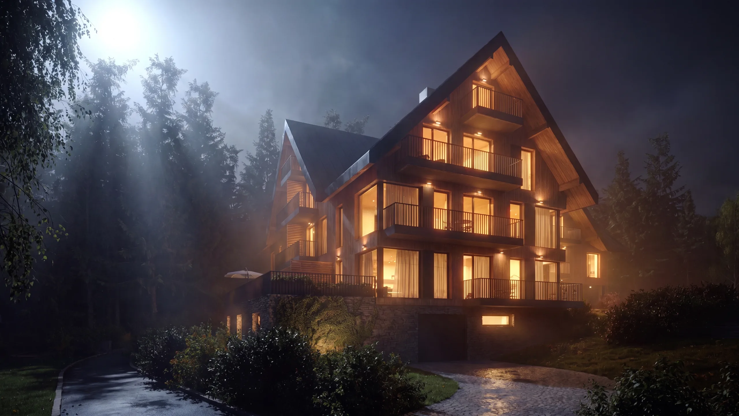Vizualizace apartmánového domu nad Harrachovem