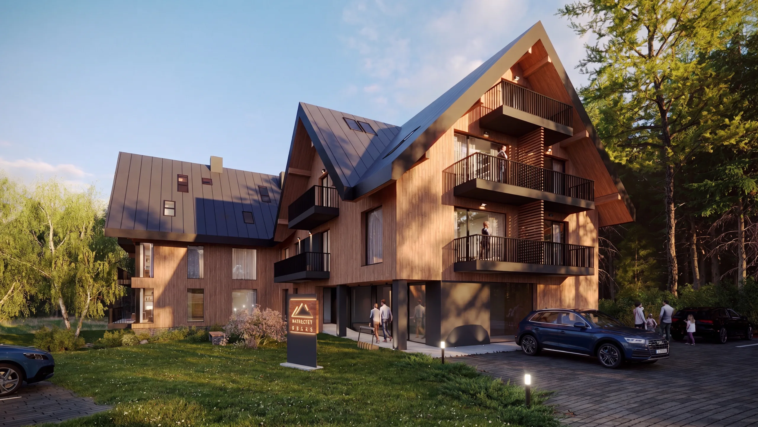 Vizualizace apartmánového domu nad Harrachovem
