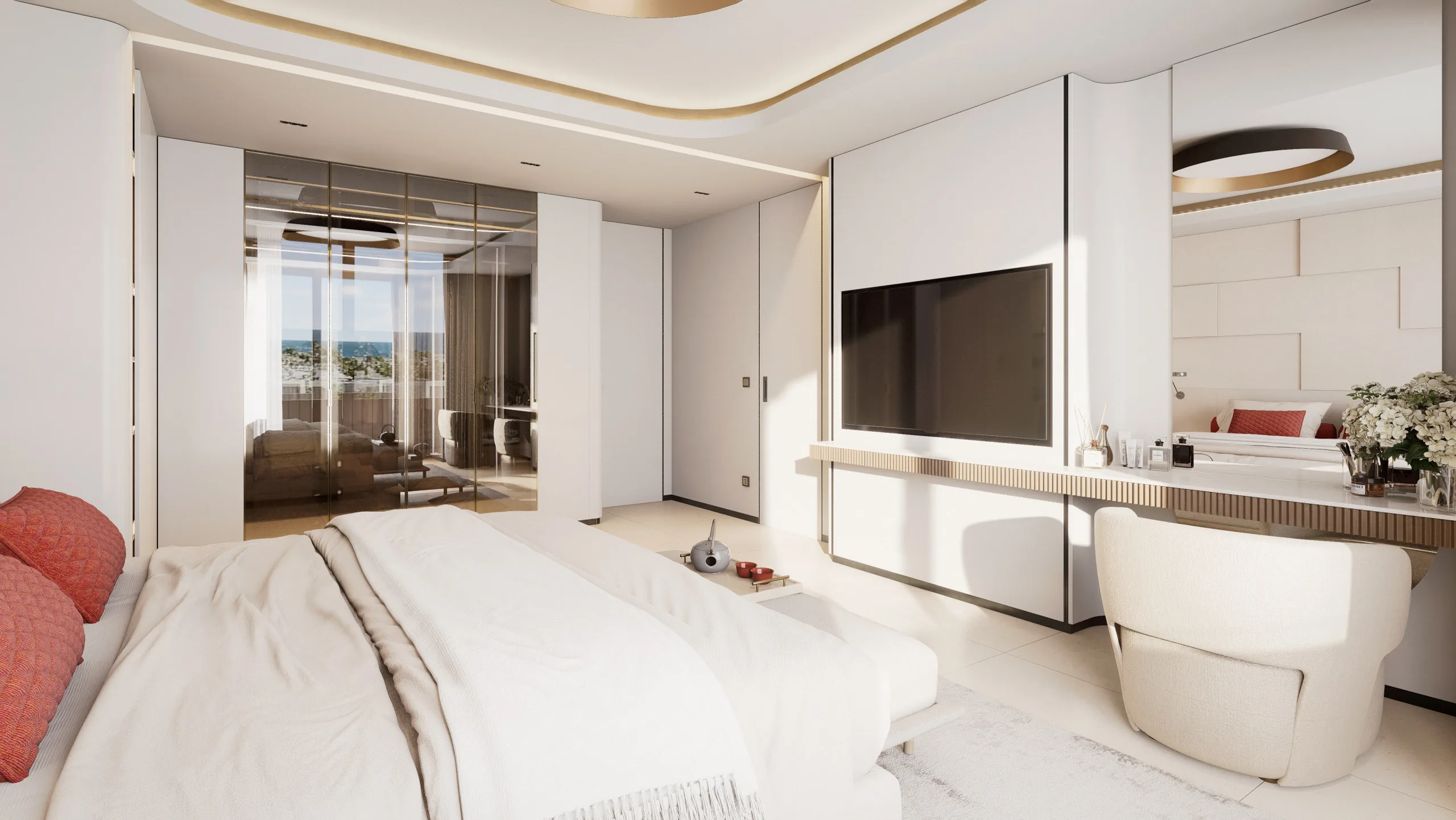 Vizualizace interiéru apartmánu na Costa del Sol ve Španělsku