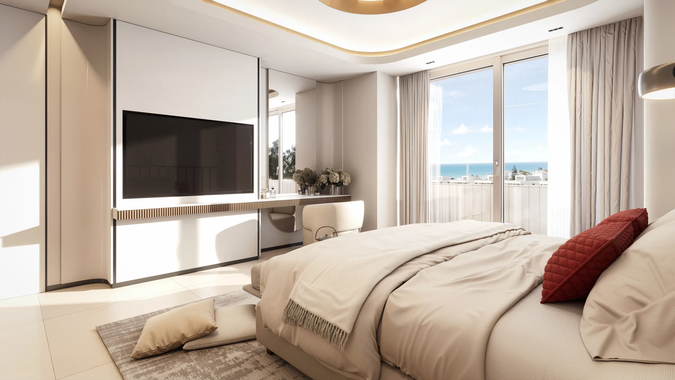 Vizualizace interiéru apartmánu na Costa del Sol ve Španělsku
